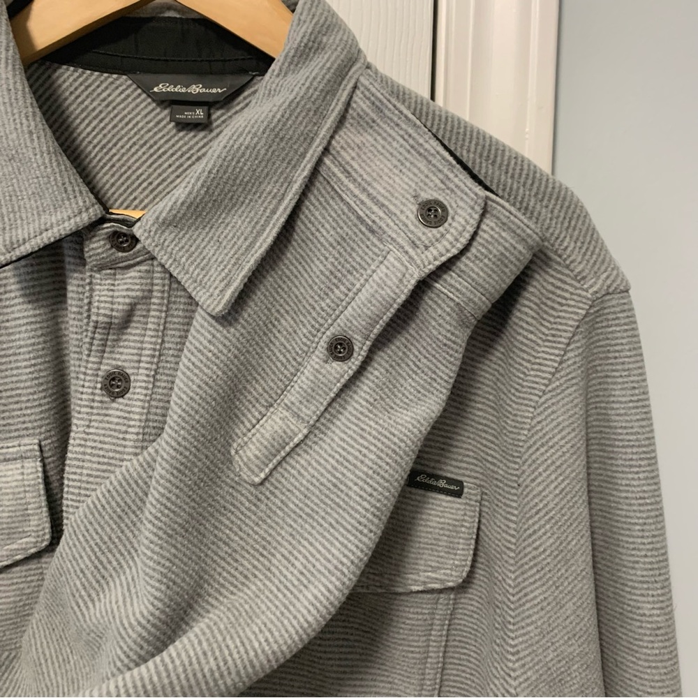 Men's Gray Button-Up Jacket Eddie Bauer - Picture 5 of 10